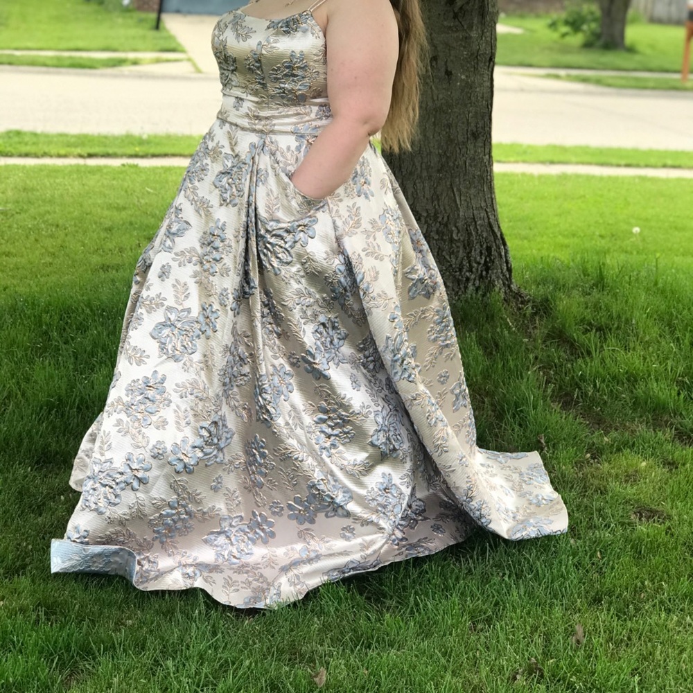 Rose gold prom dress